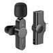 Безпровідний петличний мікрофон Borofone BFK12 Lightning Black