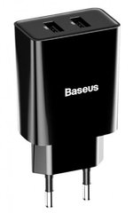 Адаптер (блок живлення) Baseus Speed Mini Dual U Charger 10.5W Black (ccfs-r01)