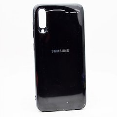 Чехол глянцевый с логотипом Glossy Silicon Case для Samsung A705 Galaxy A70 Black