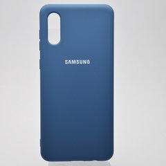 Чехол накладка Full Silicon Cover для Samsung A022 Galaxy A02 Dark Blue