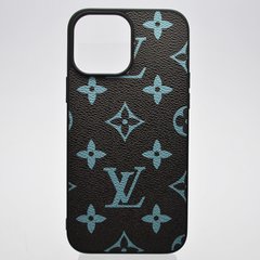 Чохол накладка Louis Vuitton Leather Case для iPhone 13 Pro Max Blue Logo
