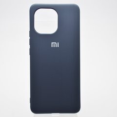 Чохол накладка Silicon Case Full cover для Xiaomi Mi 11 Navy blue/Темно-синій