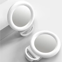 Кольцевая лампа для селфи Epic H8 RGB+зеркало White, Белый