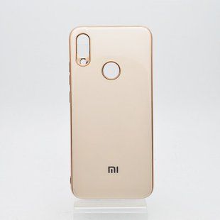 Чехол глянцевый с логотипом Glossy Silicon Case для Xiaomi Redmi Note 7 Gold