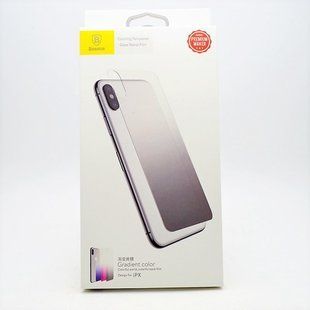 Захисне скло Baseus Full-glass Coloring Back на iPhone X/XS/ 11 Pro 5.8" Black (на задню кришку)