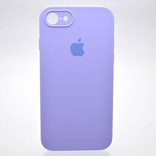 Чехол силиконовый с квадратными бортами Silicon case Full Square для iPhone 7/iPhone 8/iPhone SE 2020/2022 Dasheen/Светло-фиолетовый