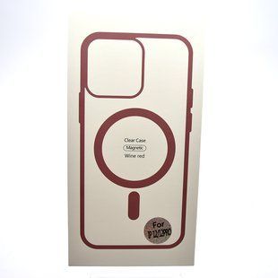 Чохол накладка з MagSafe Clear Case Magnetic для Apple iPhone 12 Pro Wine Red