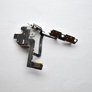 Шлейф iPhone 4 с боковыми кнопками белый Original Used/БУ