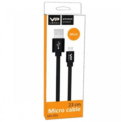Кабель USB Veron MS06 Silicon Cable Micro usb 1M Black