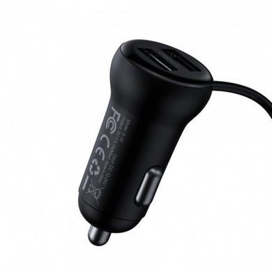 Автомобильное зарядное устройство с FM-модулятор Baseus T typed S-16 wireless MP3 car charger Black (CCTM-E01)