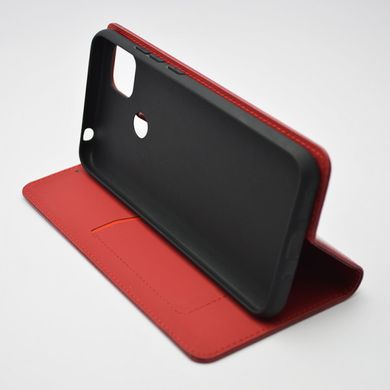 Чехол книжка Leather Fold для Xiaomi Redmi 9C Wine Red