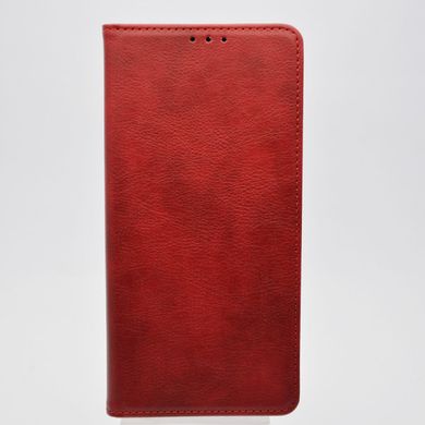 Чехол книжка Leather Fold для Xiaomi Redmi 9C Wine Red