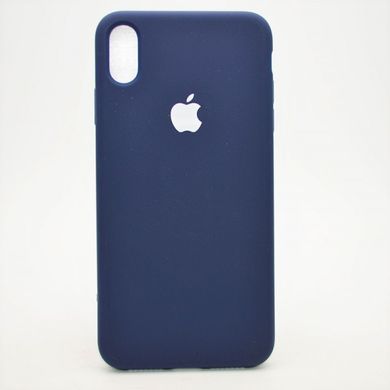 Матовый чехол New Silicon Cover для iPhone XS Max 6.5" Blue (C)