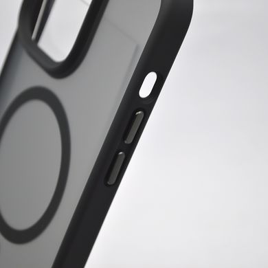 Чехол накладка Metal Buttons с MagSafe для iPhone 14 Pro Max Black/Черный