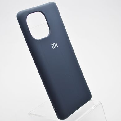 Чехол накладка Silicon Case Full cover для Xiaomi Mi 11 Navy blue/Темно-синий