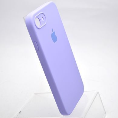 Чохол силіконовий з квадратними бортами Silicon case Full Square для iPhone 7/iPhone 8/iPhone SE 2020/2022 Dasheen/Світло-фіолетовий