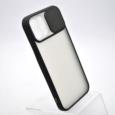 Чохол накладка TPU Camshield Matte з кришкою (шторкою) на камеру для iPhone 12/iPhone 12 Pro Чорний