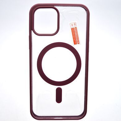Чохол накладка з MagSafe Clear Case Magnetic для Apple iPhone 12 Pro Wine Red