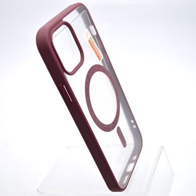Чохол накладка з MagSafe Clear Case Magnetic для Apple iPhone 12 Pro Wine Red