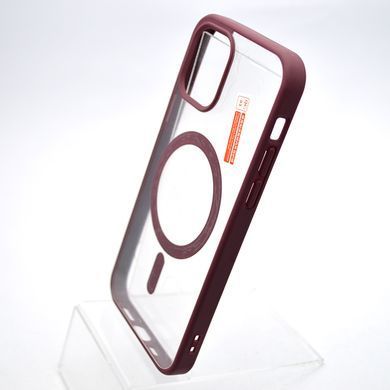 Чохол накладка з MagSafe Clear Case Magnetic для Apple iPhone 12 Pro Wine Red