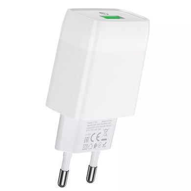 Сетевое зарядное устройство Hoco C72Q Glorious QC3.0 1USB White (Белый)