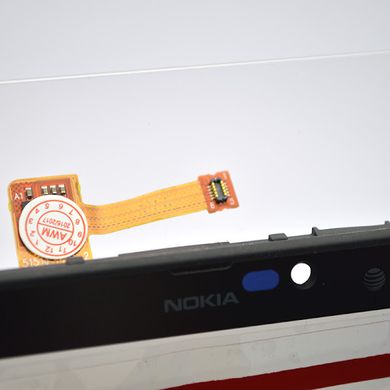 Сенсор (тачскрин) Nokia 820 Черный тонированный с рамкой Original