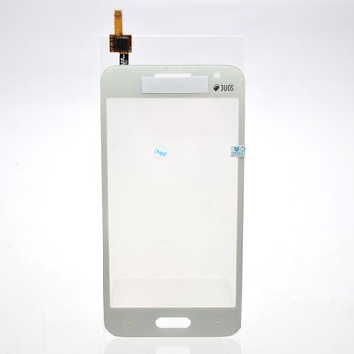Сенсор (тачскрин) Samsung G355 Galaxy Core белый со скотчем HC
