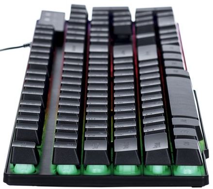 Клавиатура проводная з RGB подсветкой игровая ERGO KB-610 (Black), Черный
