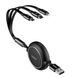 Кабель Baseus MVP 3in1 Mobile Game Cable USB to M+L+T 1.2m Black CAMLT-WZ01