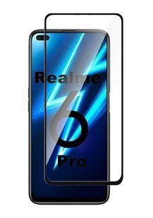 Захисне скло Full Glue for Realme 6 Pro Black тех.пакет
