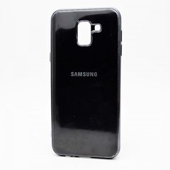 Чехол глянцевый с логотипом Glossy Silicon Case для Samsung J600 Galaxy J6 2018 Black