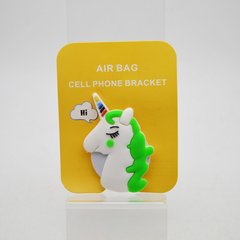 Универсальный держатель для телефона PopSocket Self Adhesive Smiling Face Unicorn Green
