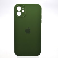 Чохол силіконовий з квадратними бортами Silicon case Full Square для iPhone 11 Dark Green