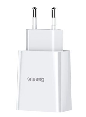 Мережевий зарядний пристрій МЗП Baseus Speed Mini Dual U Charger 10.5W White (ccfs-r02)