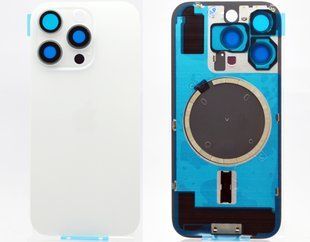 Задня кришка зі склом камери Apple iPhone 16 Pro White Titanium Original (Білий титан)