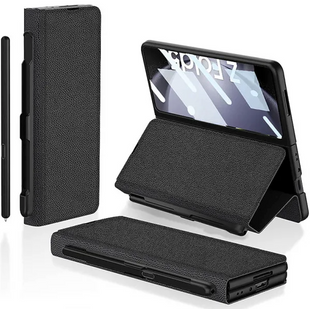 Чохол GKK Leather Watllet with slot Pen для Samsung Galaxy Z Fold 5 Black