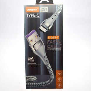 Кабель ANSTY S-023-T Zinc Alloy Nylon Type-C 5A 1M Green