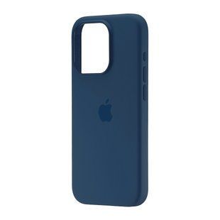 Силіконовий чохол Silicon Case with MagSafe Splash Screen для iPhone 15 Pro Storm Blue