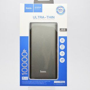 Зовнішній акумулятор з дисплеєм PowerBank HOCO J68 Resourceful digital display 10000mAh Metal Gray
