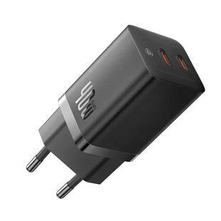 Сетевое зарядное устройство для Baseus GaN5 Pro Fast Charger 2 Type-C 40W Black CCGP180101