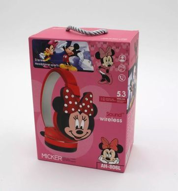 Детские беспроводные наушники в форме Mickey Mouse Bluetooth AH-806L (Черный)