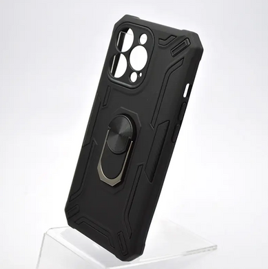 Чехол противоударный Armor Case Full Camera с кольцом для iPhone 13 Pro Max Черный