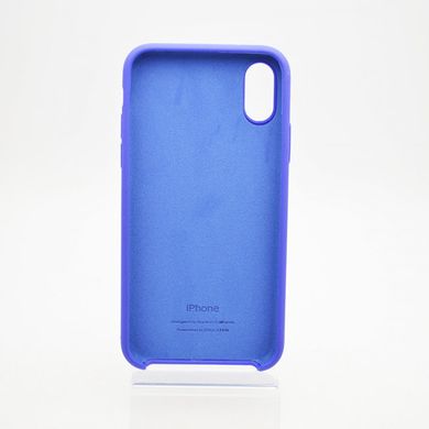 Чехол накладка Silicon Case для iPhone X / iPhone XS 5,8" Shiny Blue