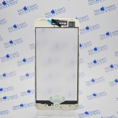 Стекло дисплея iPhone 8 Plus с рамкой,OCA и сеточкой спикера White Original