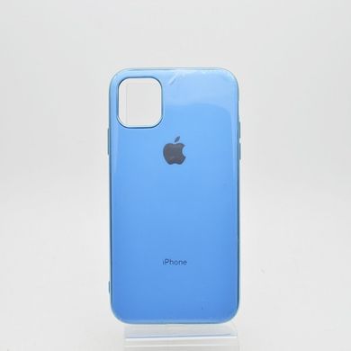 Чехол глянцевый с логотипом Glossy Silicon Case для iPhone 11 Pro Blue
