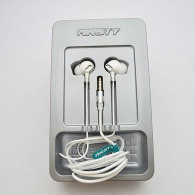 Наушники проводные с микрофоном ANSTY E-048 3.5mm White
