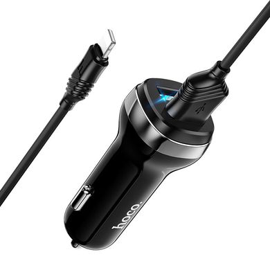 АЗУ Hoco Z40 Superior 2xUSB 5V 2.4A +кабель USB- lightning Black, Черный