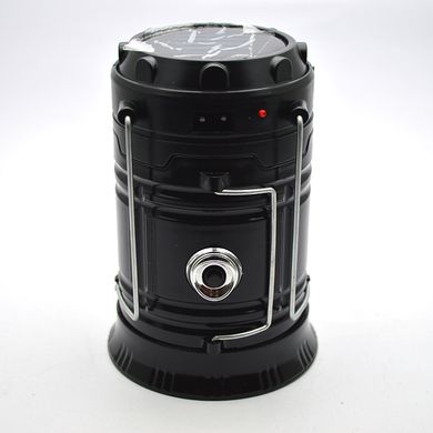 Кемпінговий аварійний акумуляторний світлодіодний LED ліхтар із сонячною панеллю Orion OR5800T Black