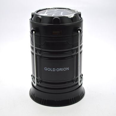 Кемпінговий аварійний акумуляторний світлодіодний LED ліхтар із сонячною панеллю Orion OR5800T Black