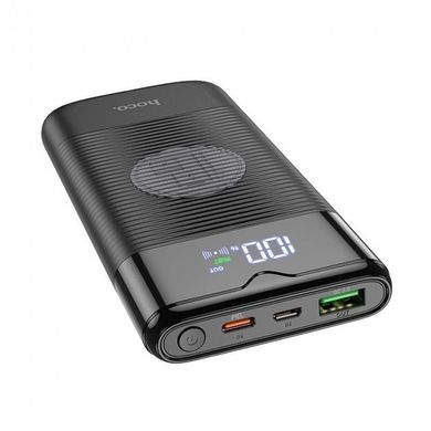 Зовнішній акумулятор PowerBank Hoco J63 PD20W+QC3.0 wireless charging Black, Чорний